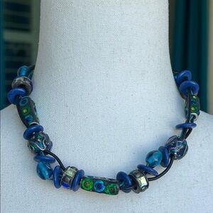 Chico’s glass beaded statement necklace
